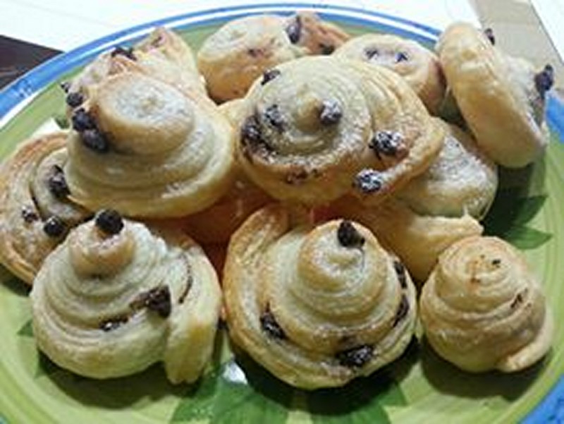 Girelle con gocce di cioccolato