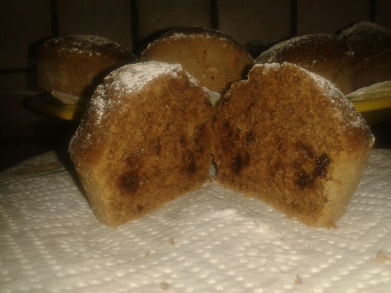 Muffin al caffè con gocce di cioccolato