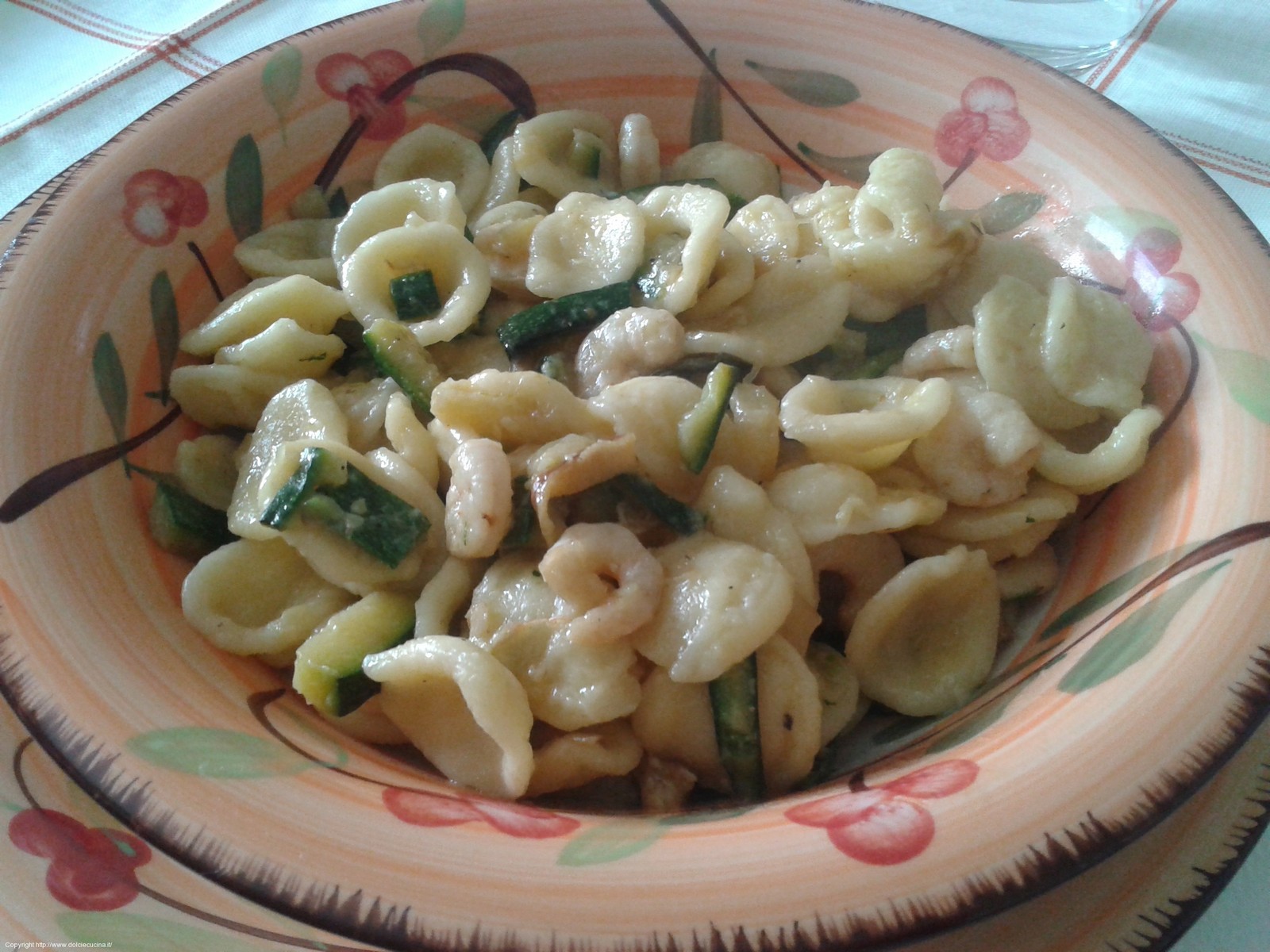 Orecchiette con Gamberetti e Zucchine
