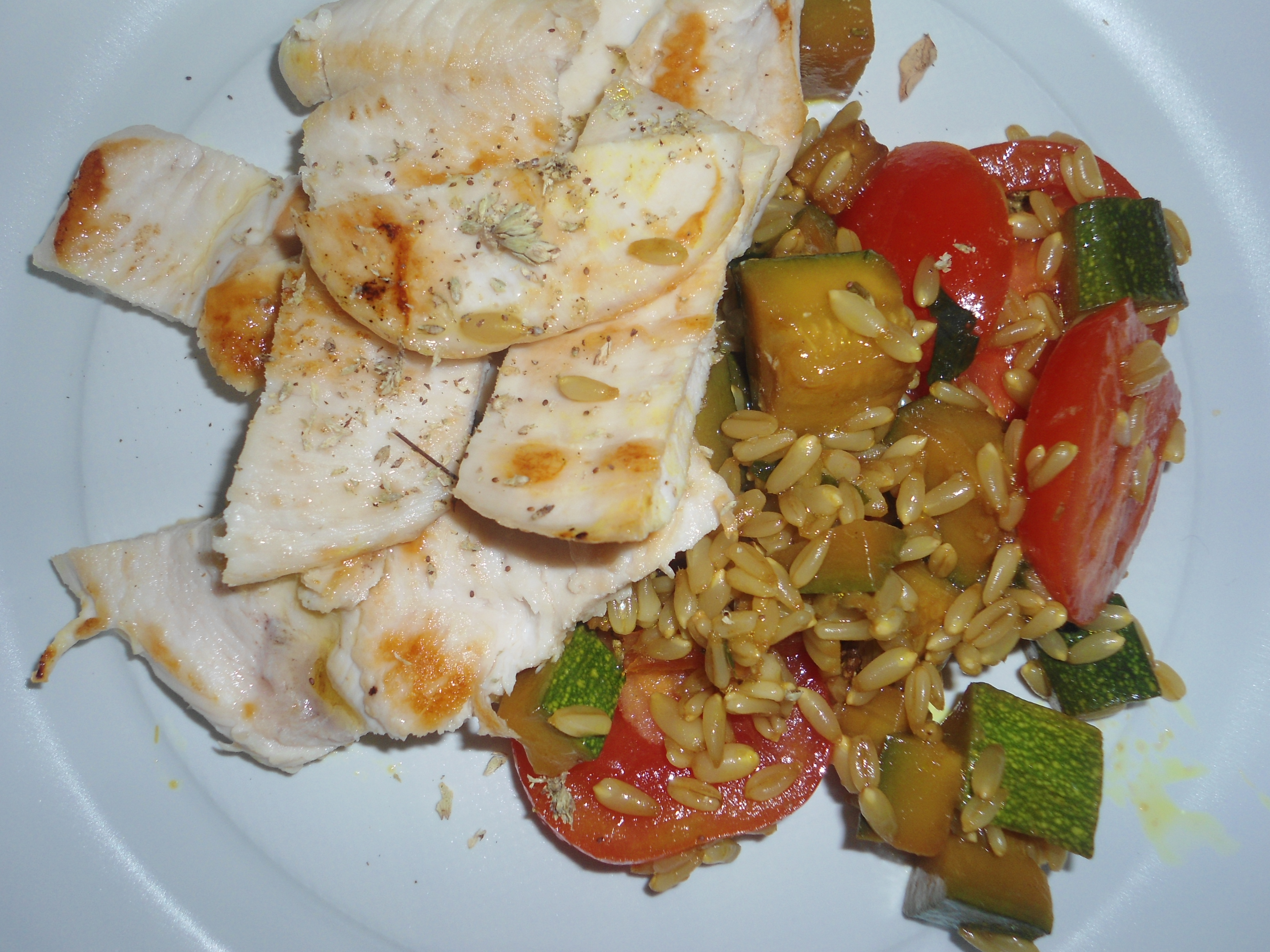 Petto di Pollo e Avena con Verdure