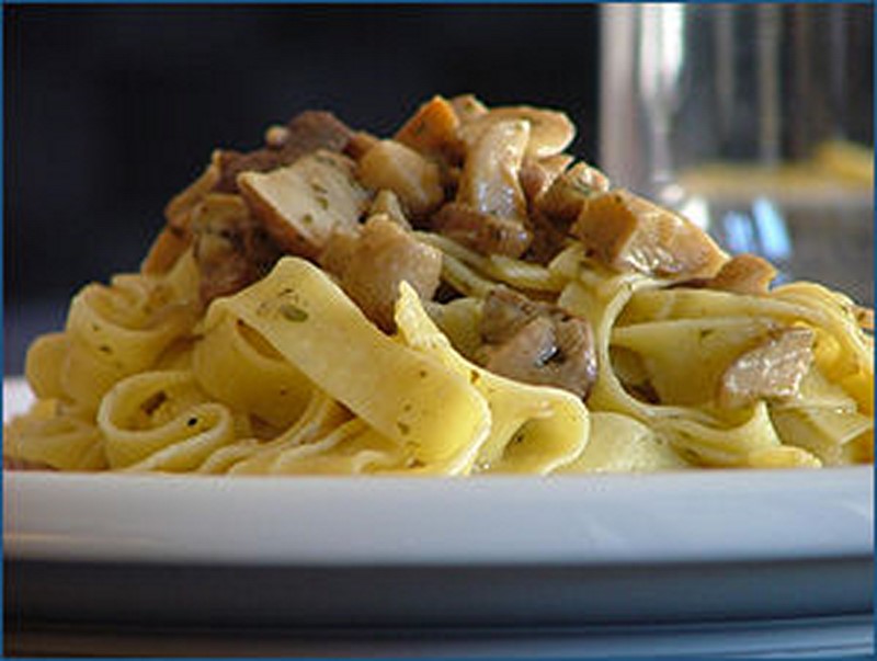 Tagliatelle ai funghi porcini con panna